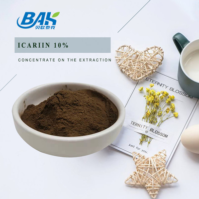 Natuurlijke 10% Icariin Epimedium Extract poeder lichtgeel poeder