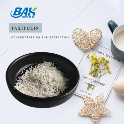 Natuurlijke cosmetische ingrediënten Taxifolin 5,7,3',4'-Flavan-On-Ol lichtgeel poeder