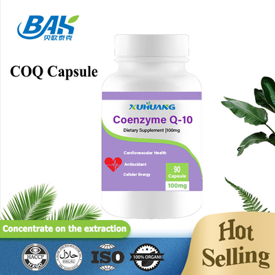 100 mg co-enzym Q10 poeder voor een aangepaste fles met een houdbaarheid van 36 maanden