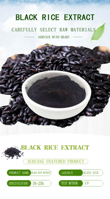 Zwarte rijst extract Anthocyanidinen 25% donkerpaars poeder